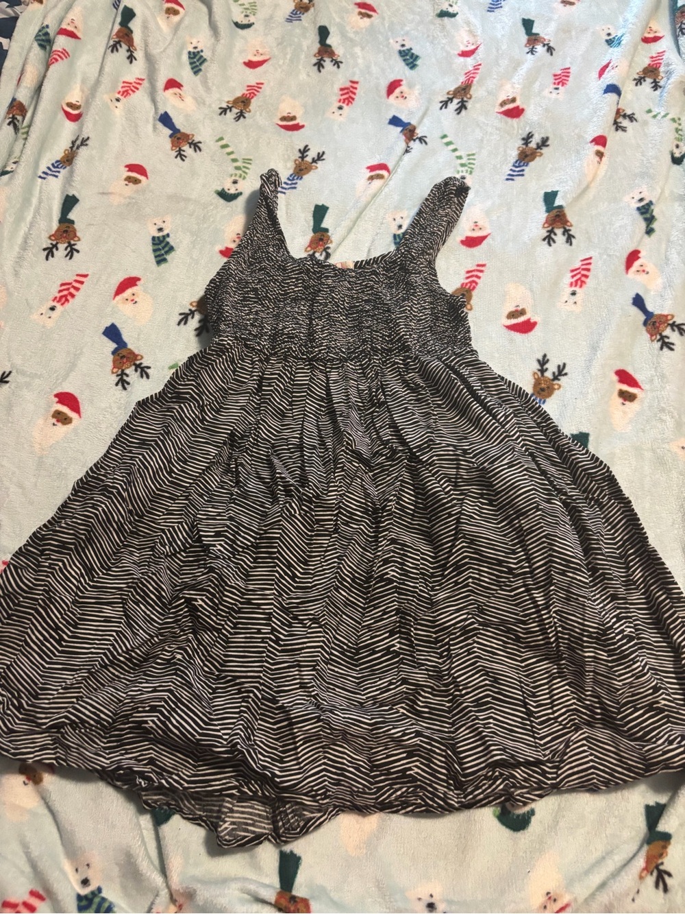 OP Black and White Striped Mini Dress